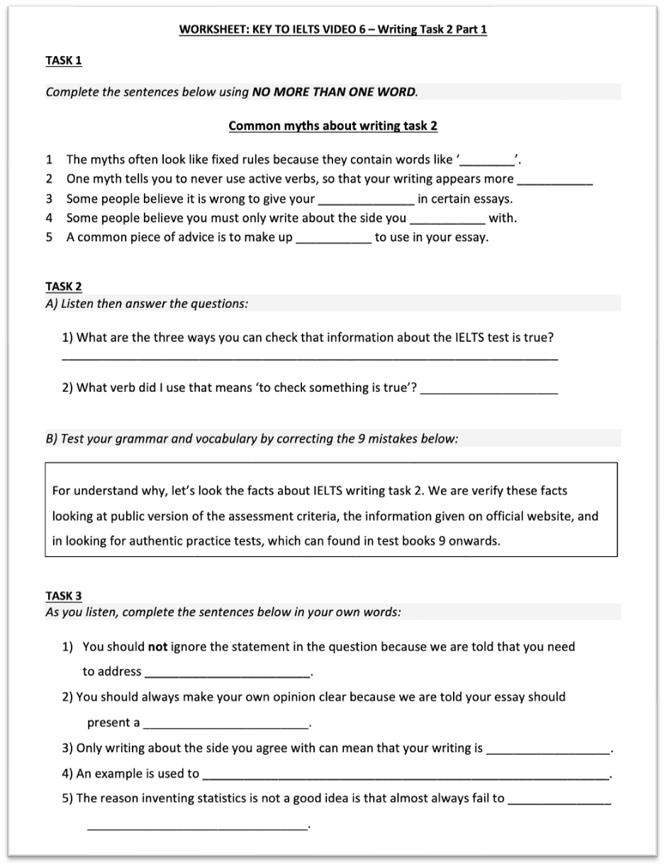 ielts writing part 2 examples