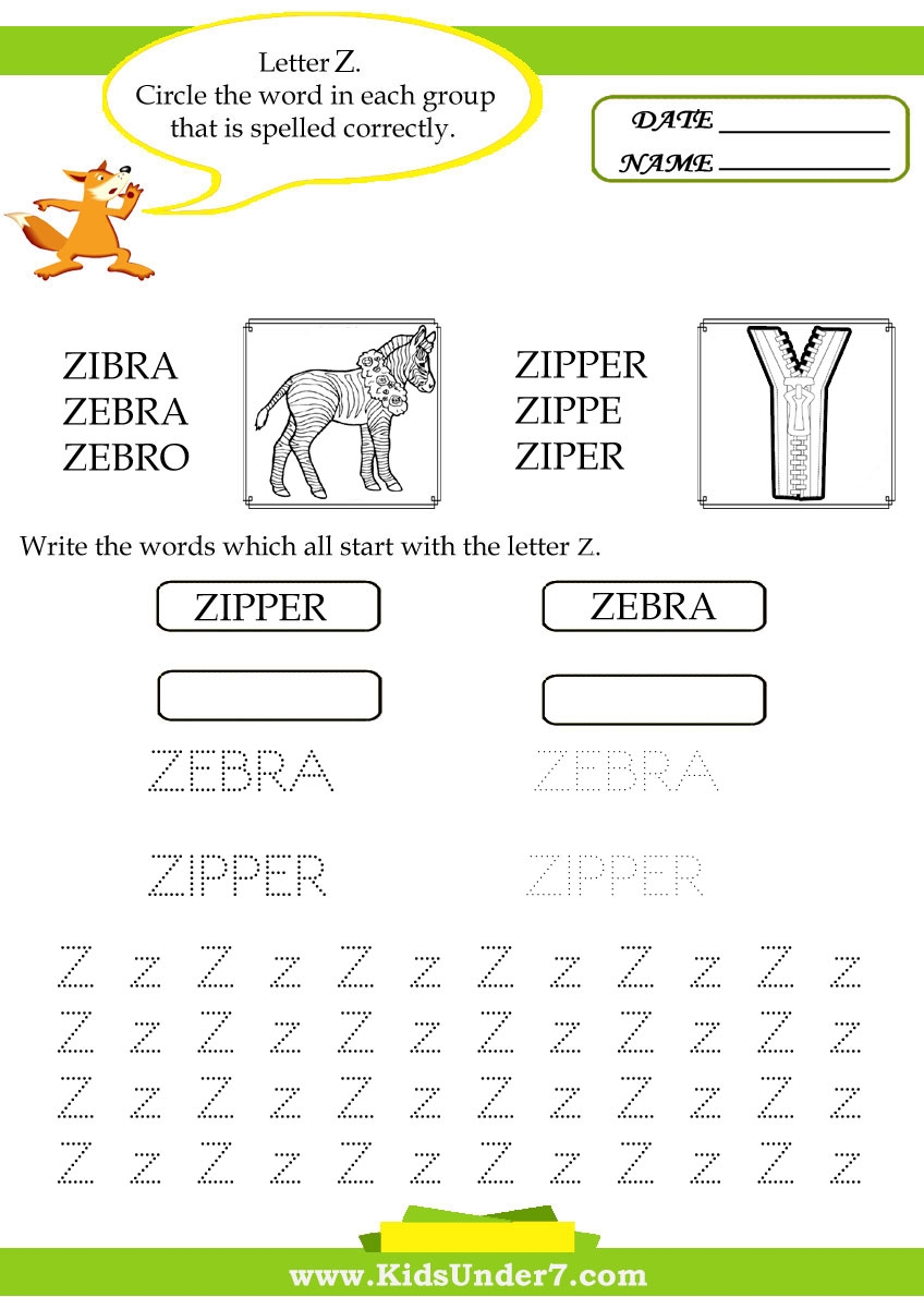 a to z spelling
