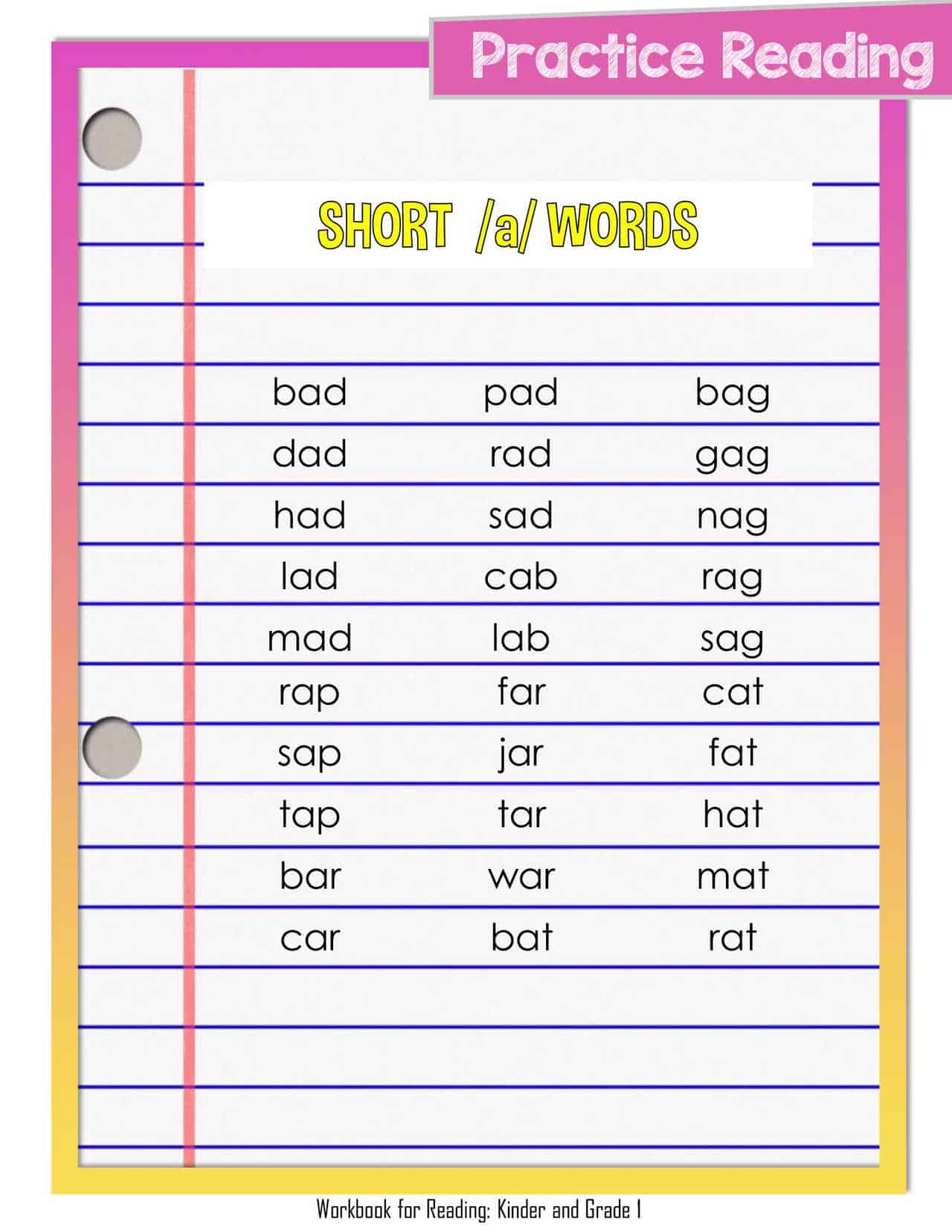 Kindergarten Grade 1 English Workbook For Reading Education PH