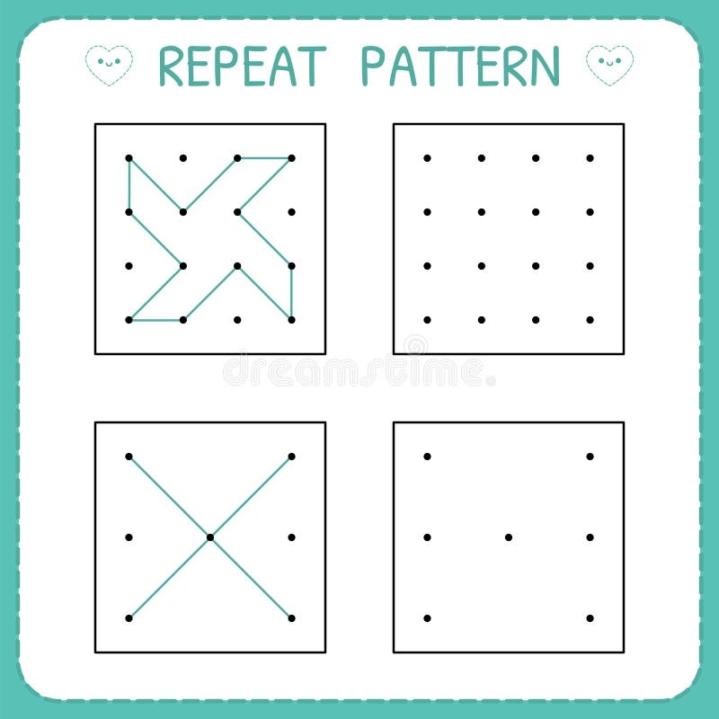 simple pattern worksheets for kindergarten