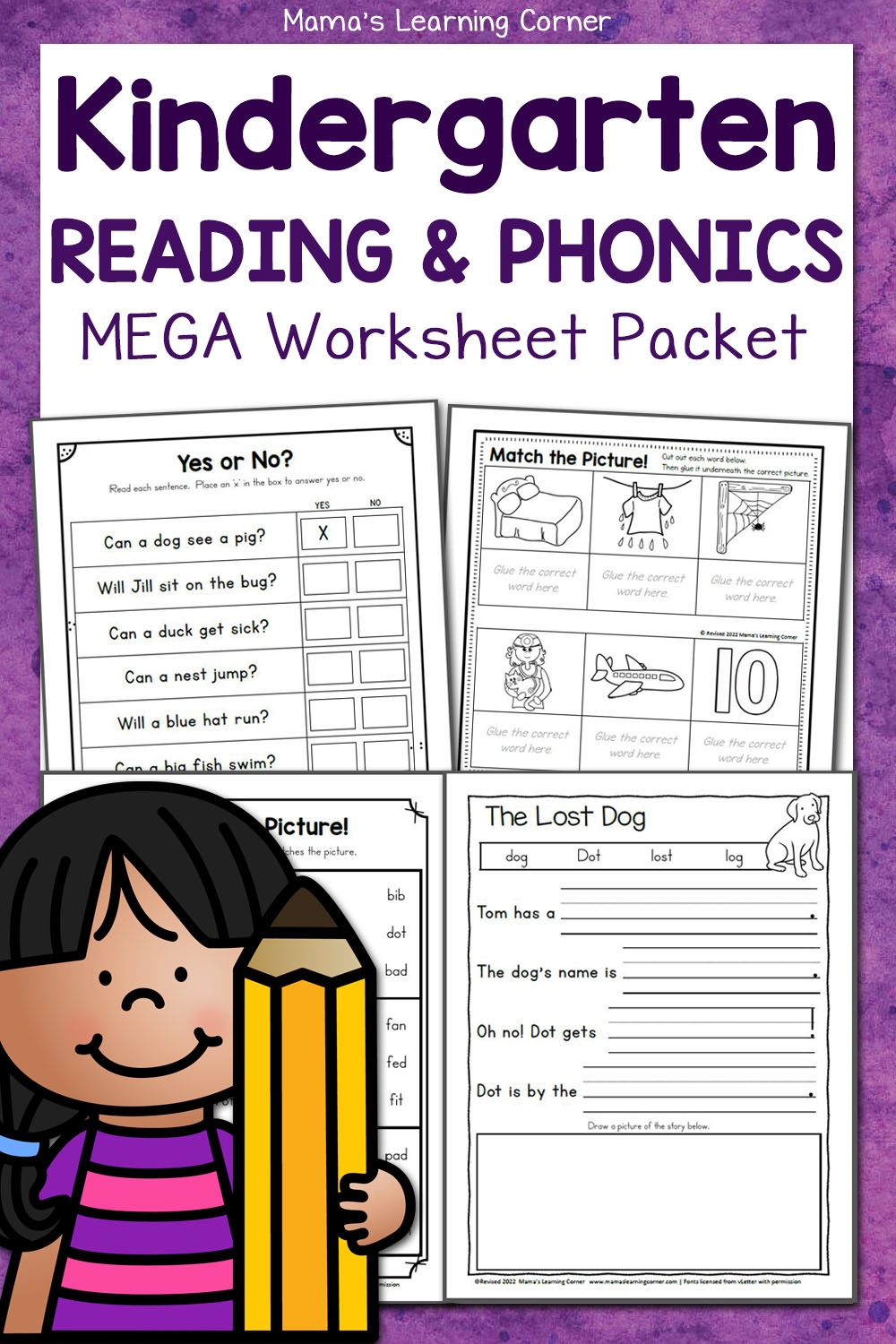 kindergarten beginning reading worksheets