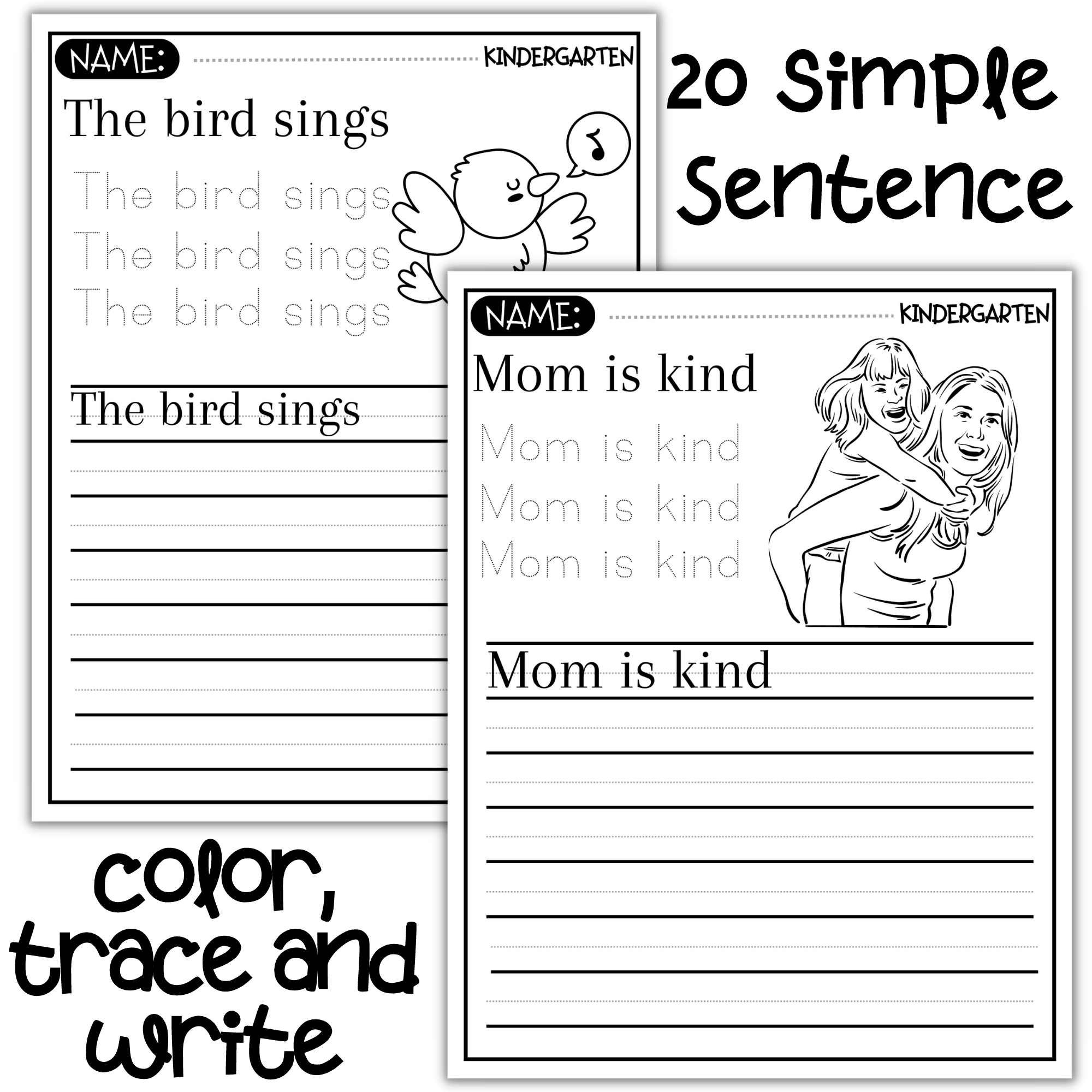 simple sentences for handwriting practice