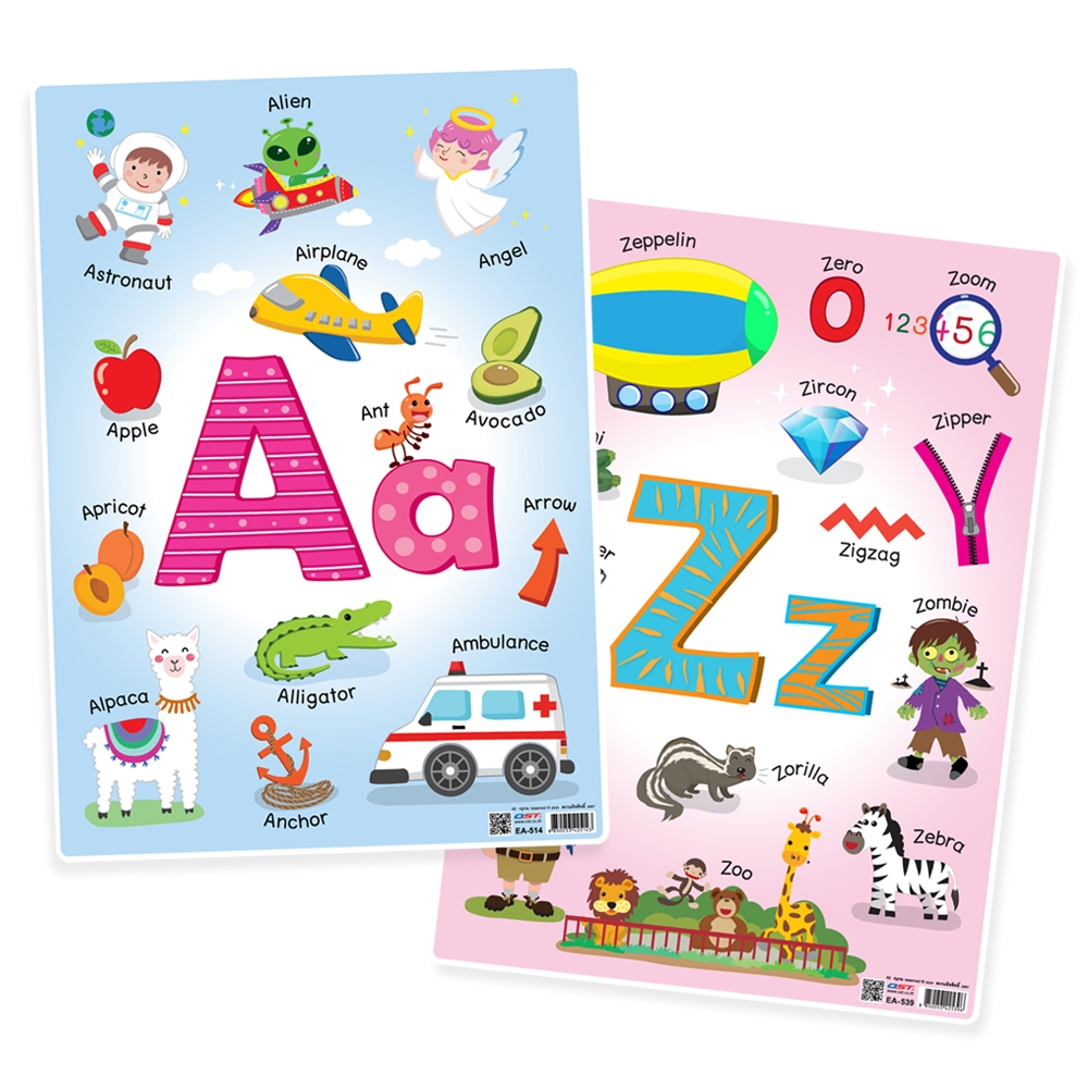 Learning English Alphabets Posters A4 Size OST 