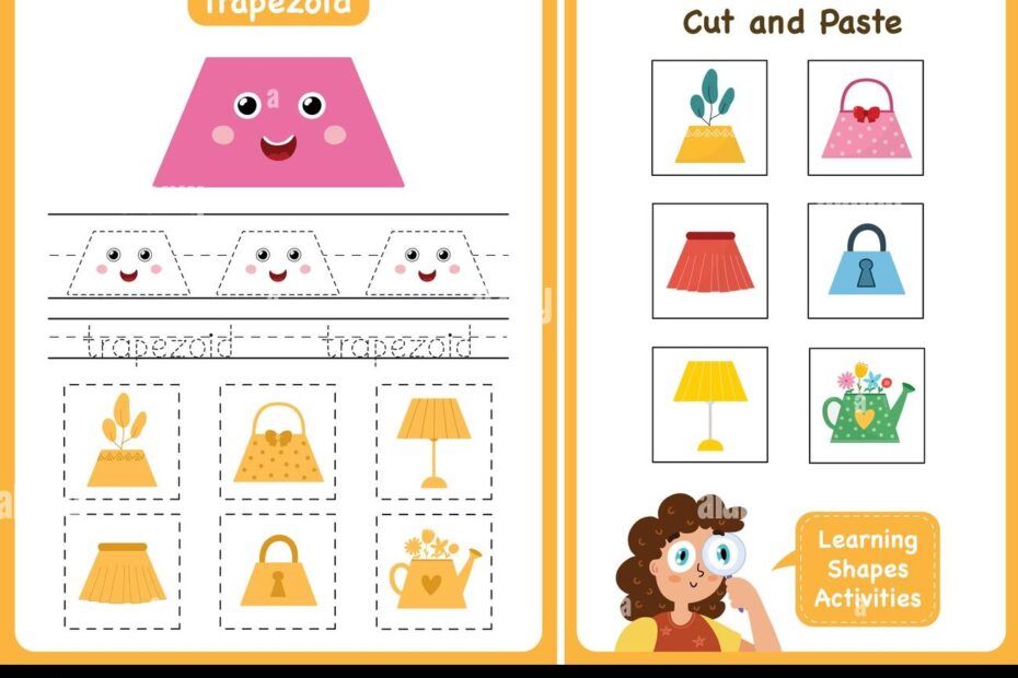 Learning Shapes Activity Page Trapezoid Geometric Shapes