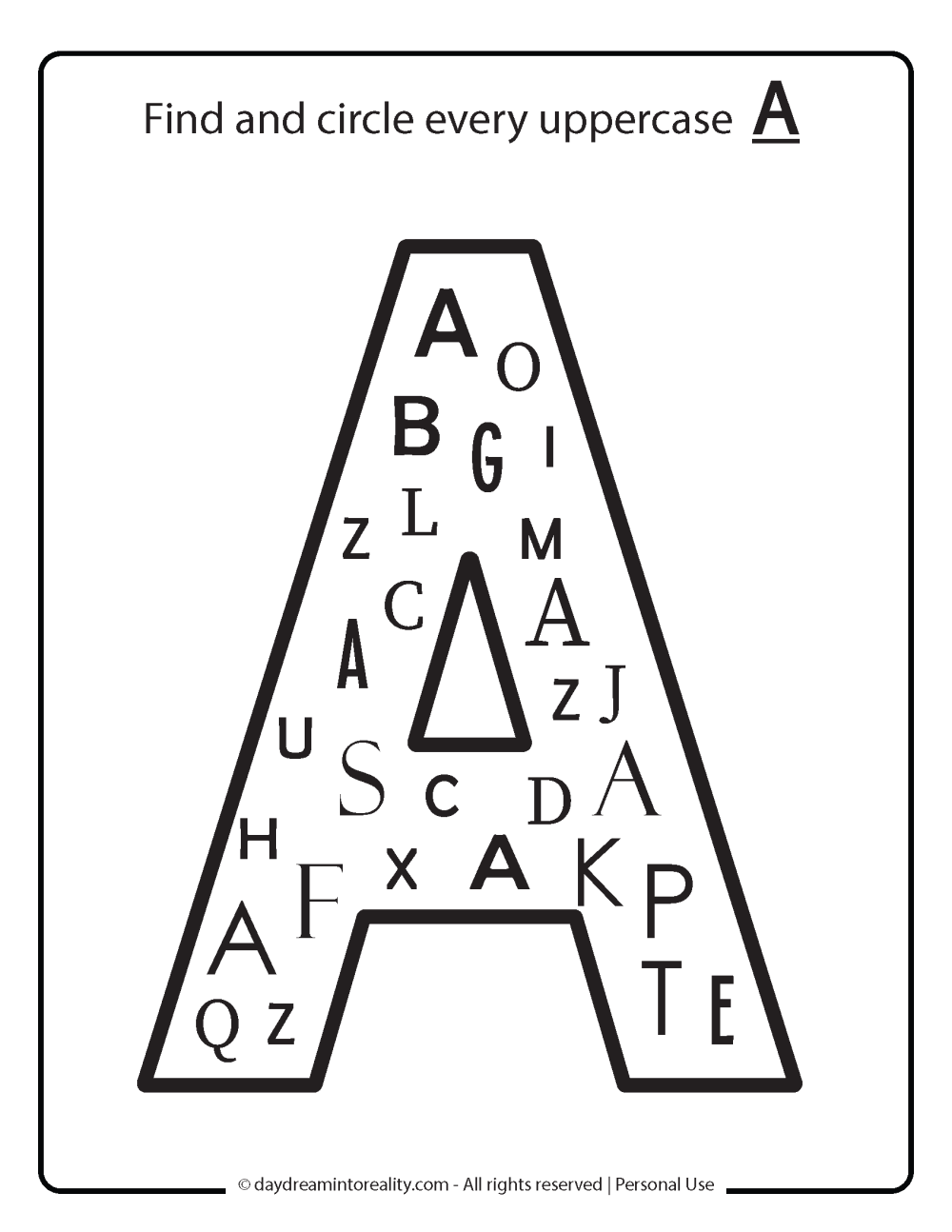 free printable letter a worksheets