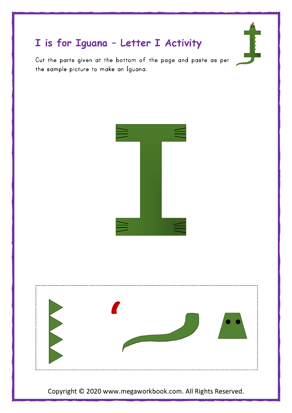 free printable letter i template