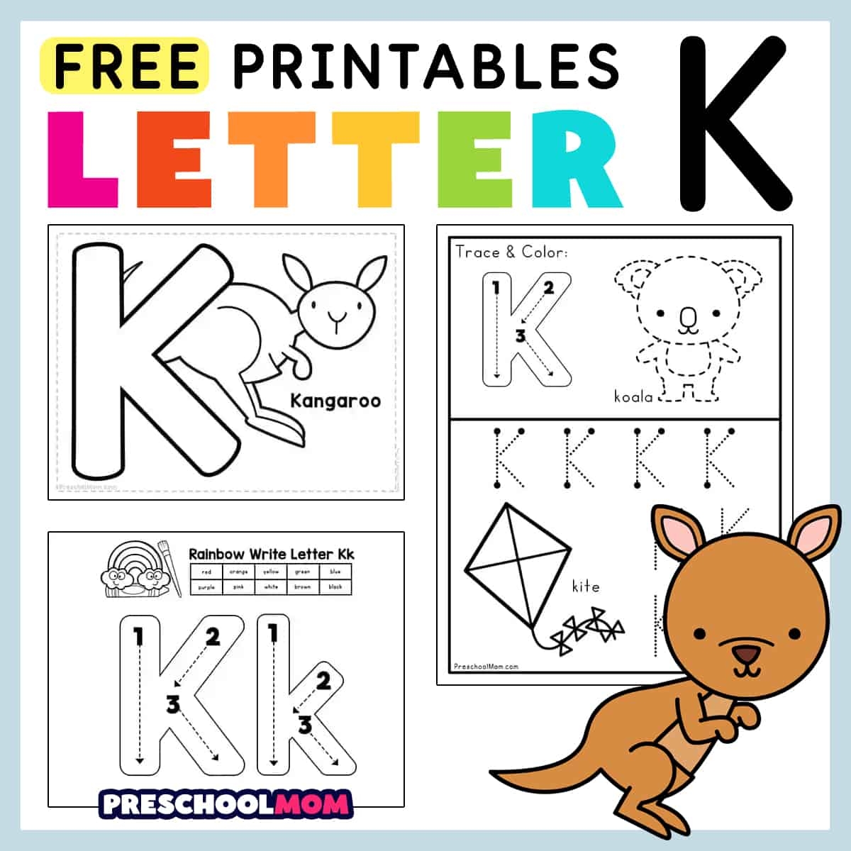 letter k tracing worksheets