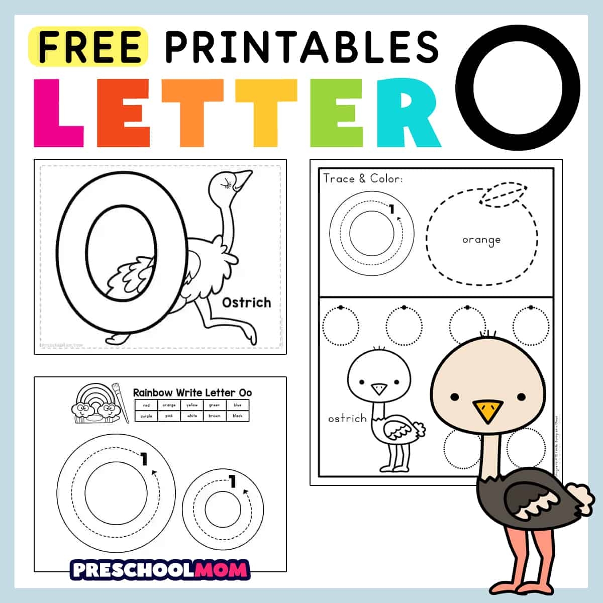 free printable traceable letter o