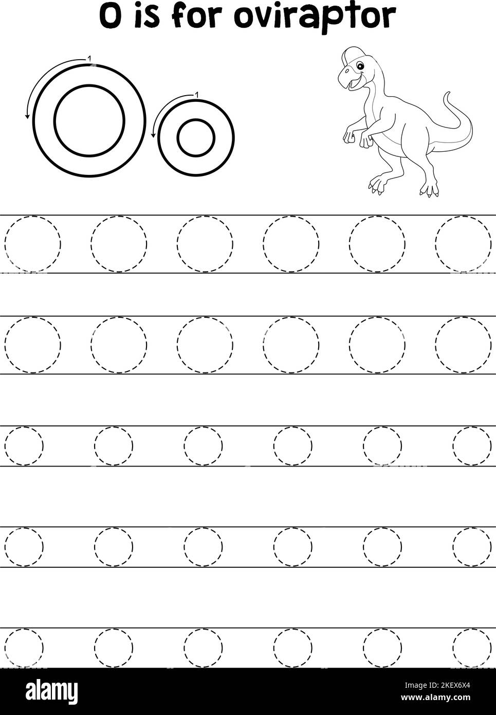 Letter O Tracing Cut Out Stock Images U0026 Pictures Alamy