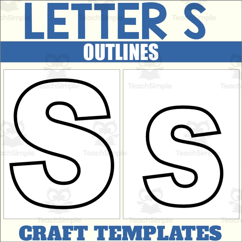 Letter S Outlines For Alphabet Crafts