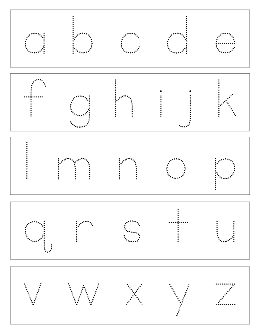 lowercase letter a tracing