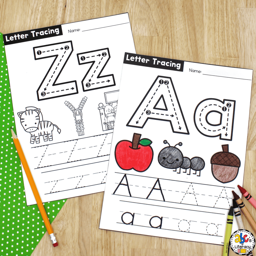 preschool letter tracing worksheets