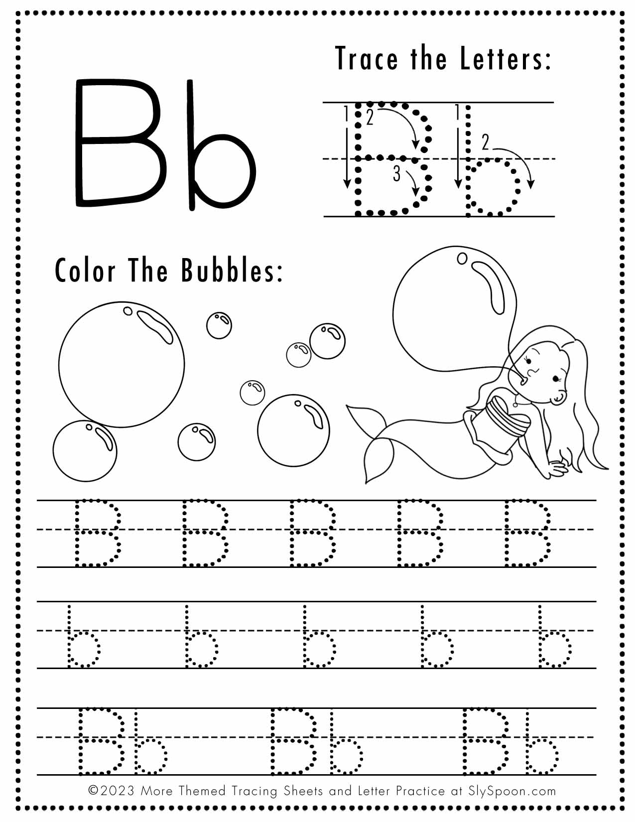 letter tracing worksheets