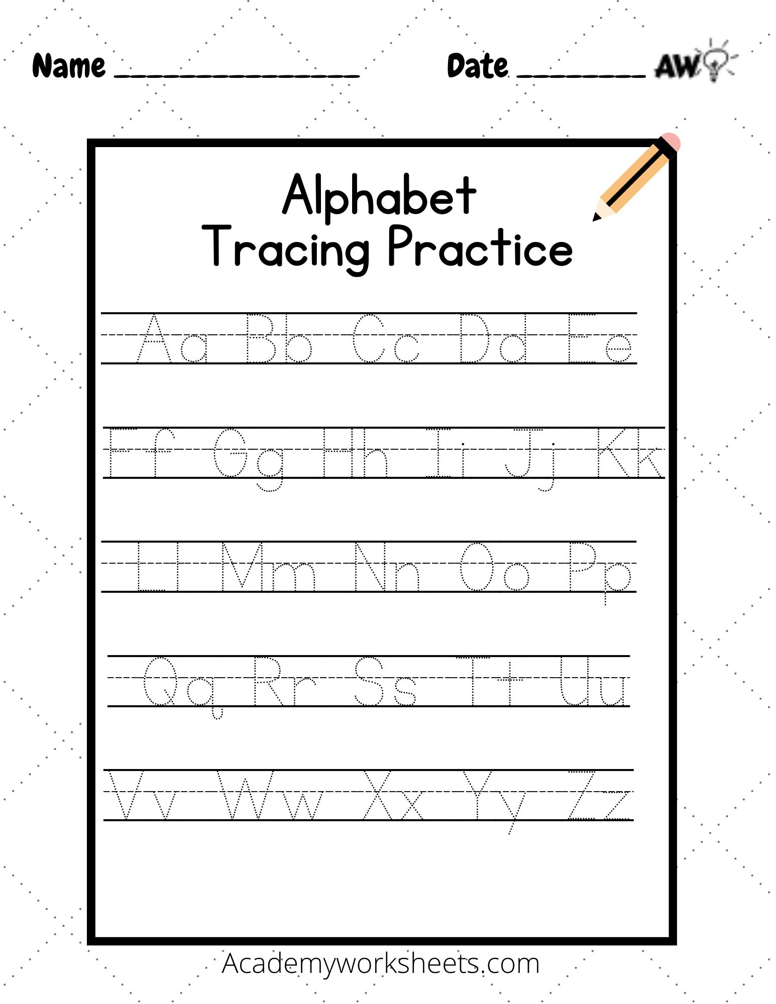 tracing letters worksheets