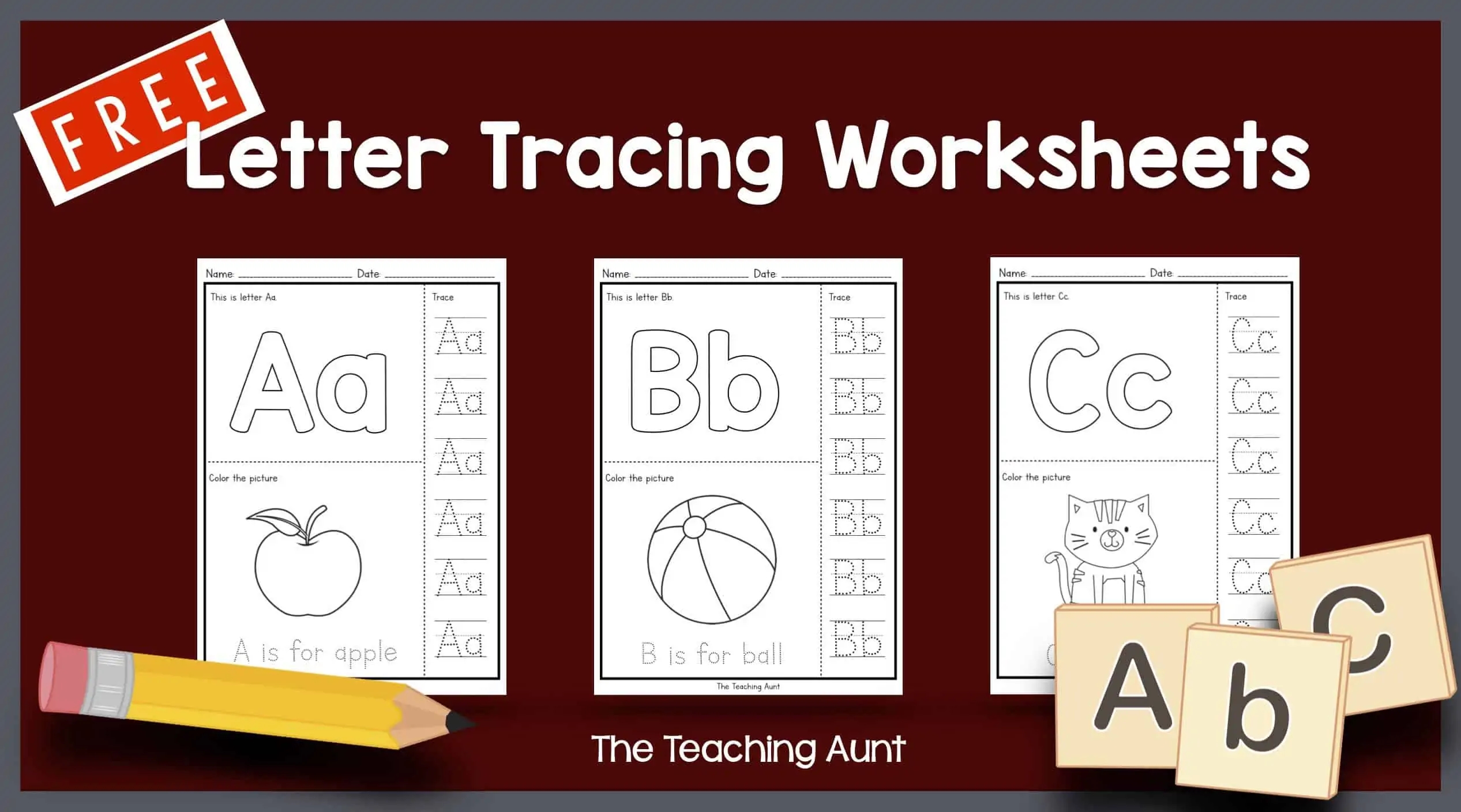 free abc trace printable worksheets