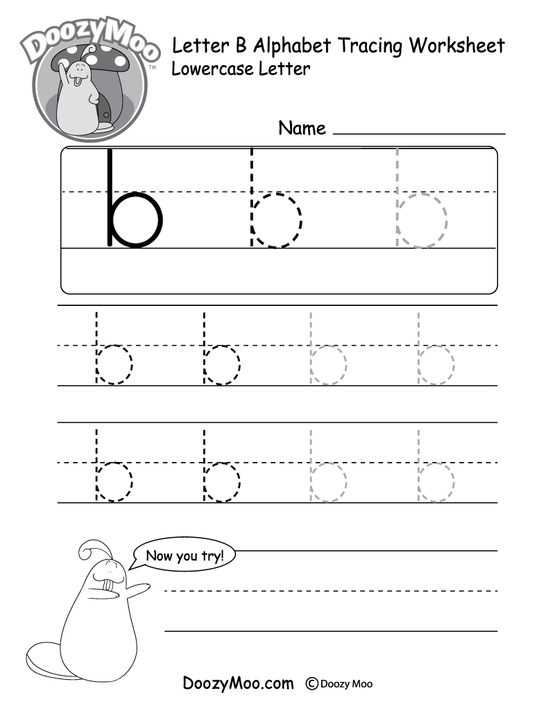 free printable letter b tracing