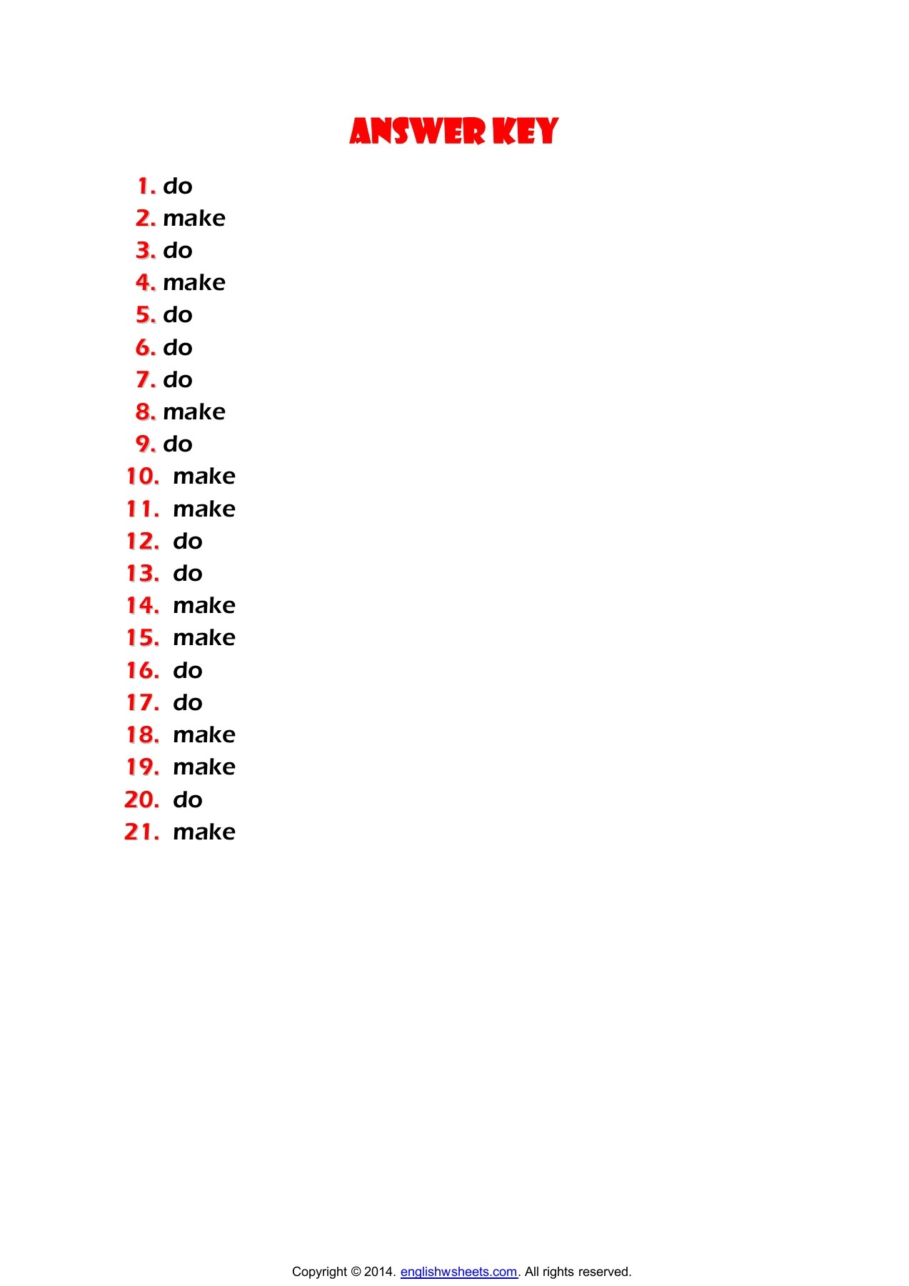 make fill in the blanks