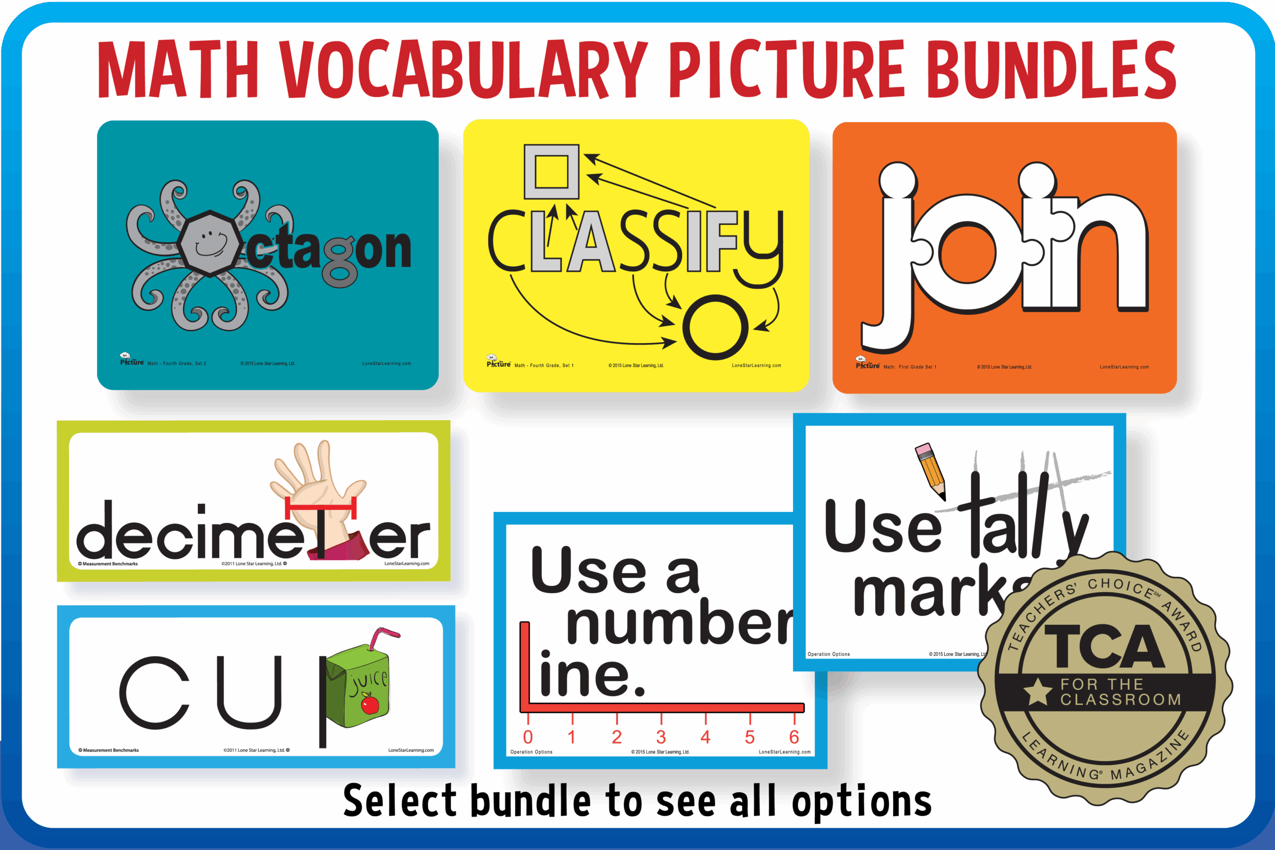 Math Vocabulary Pictures Lone Star Learning