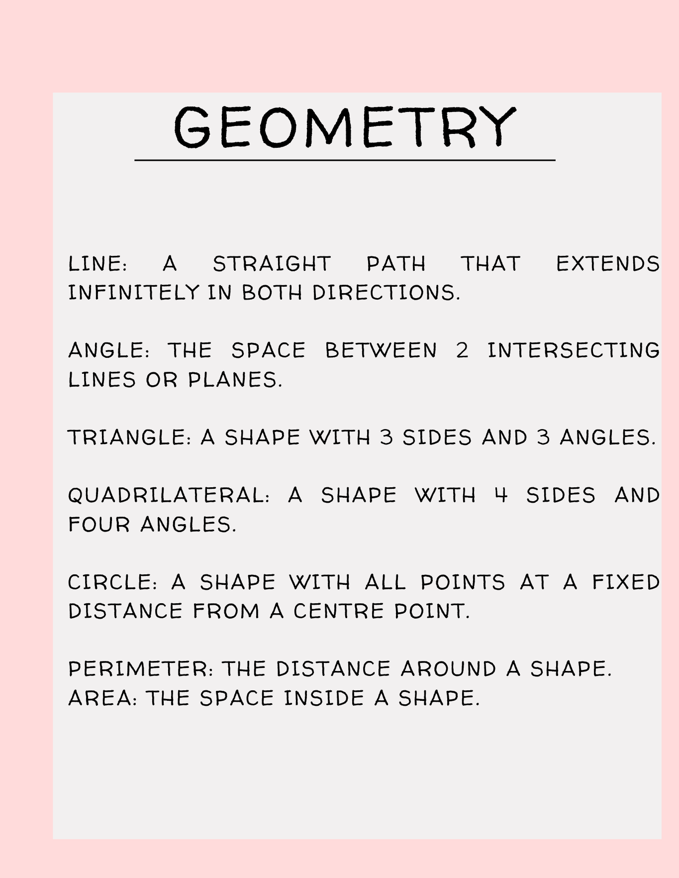 Math Vocabulary Words Mathematical Terms List U0026 Definitions