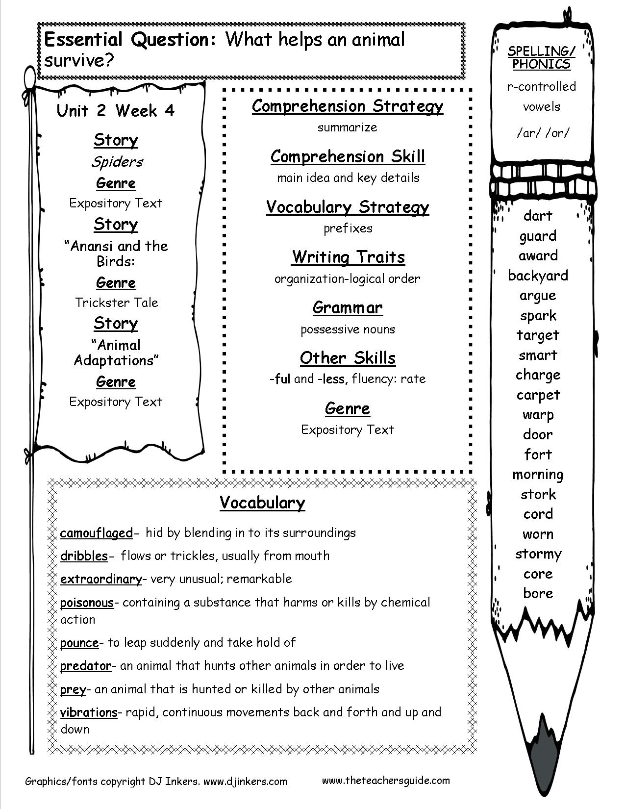 worksheets for 4th graders reading