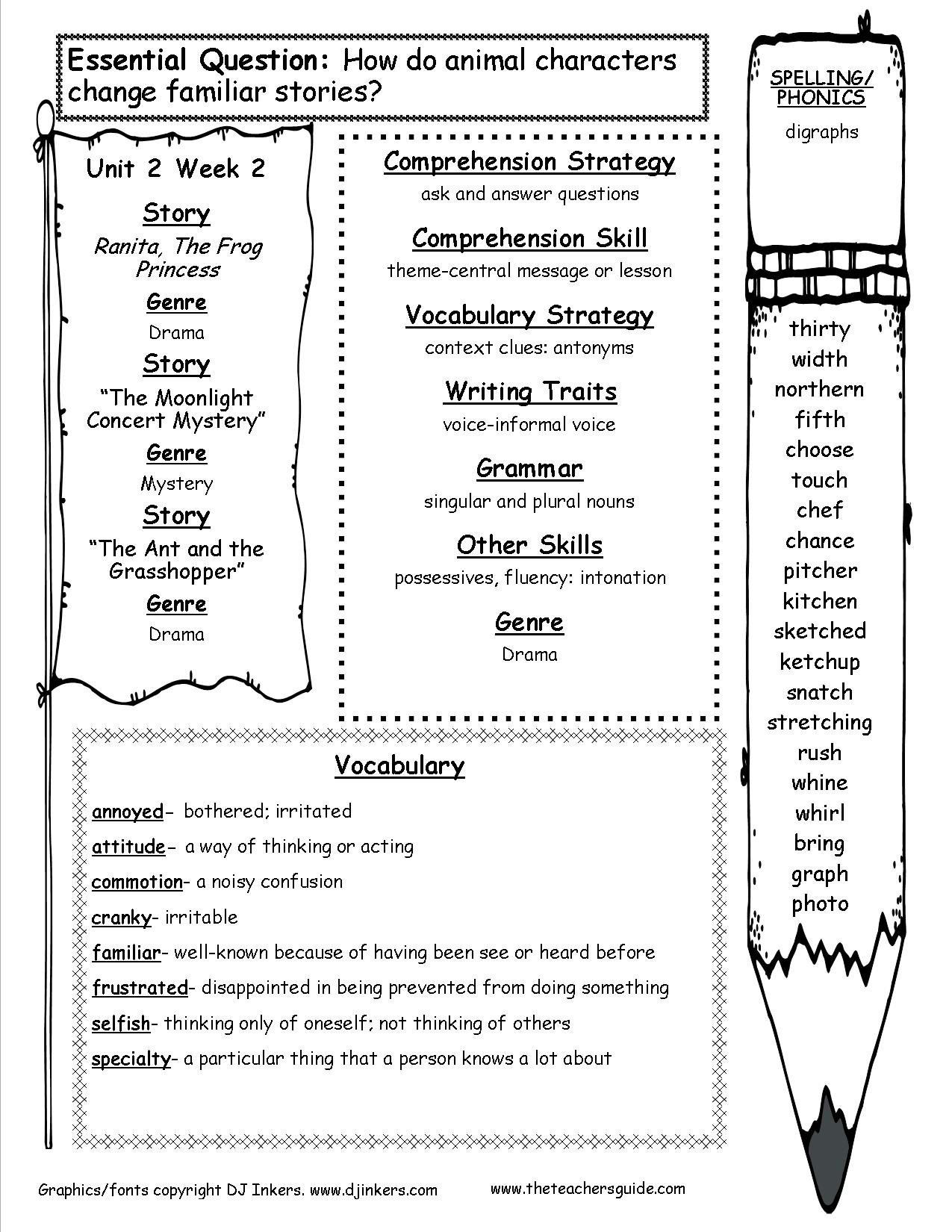 McGraw Hill Wonders Fourth Grade Resources And Printouts
