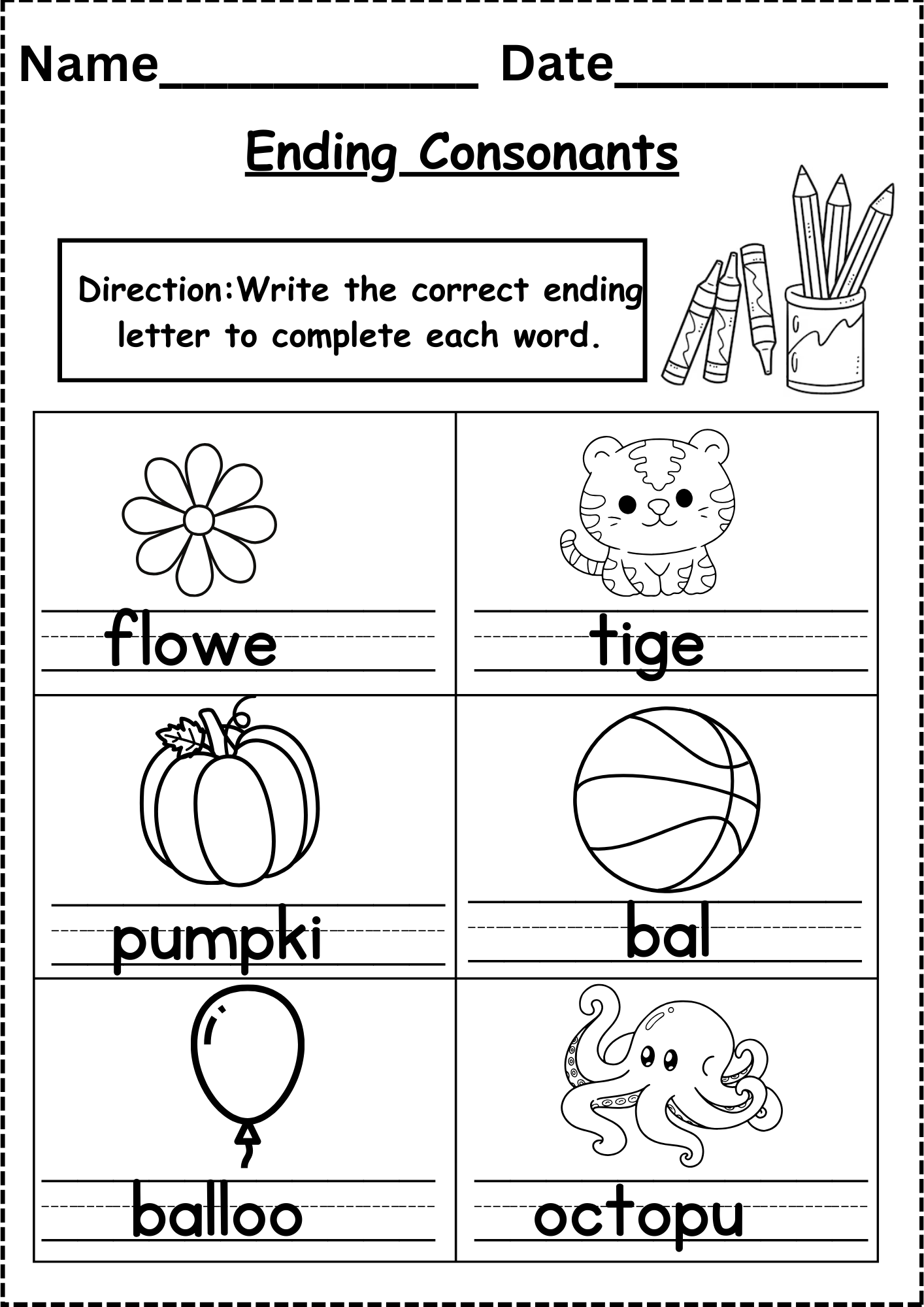 complete word with missing letters