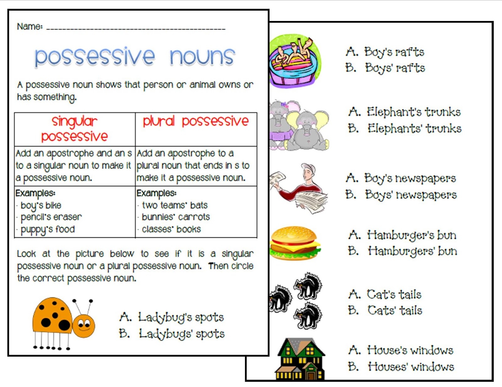 plural possessive nouns example