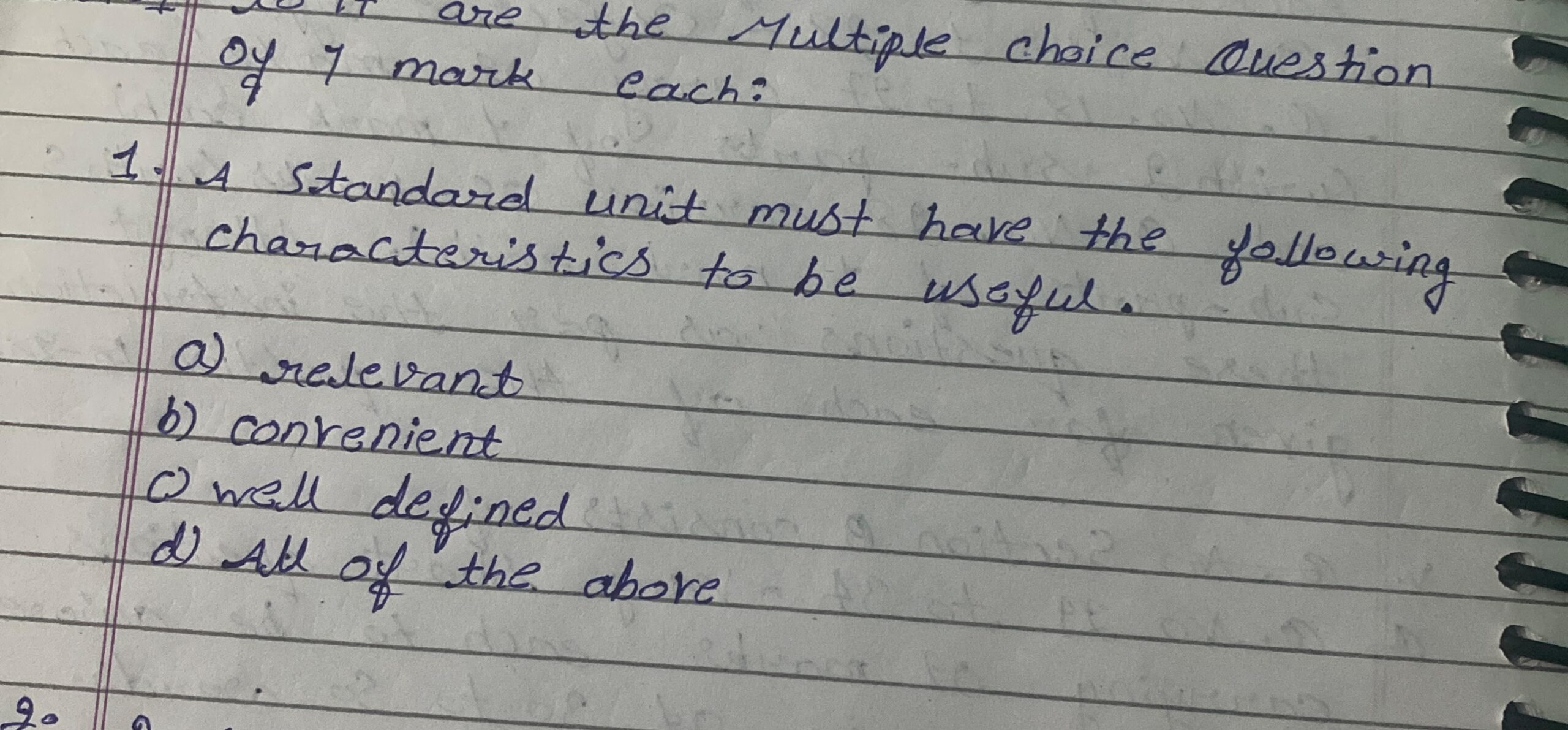 characteristics of multiple choice questions