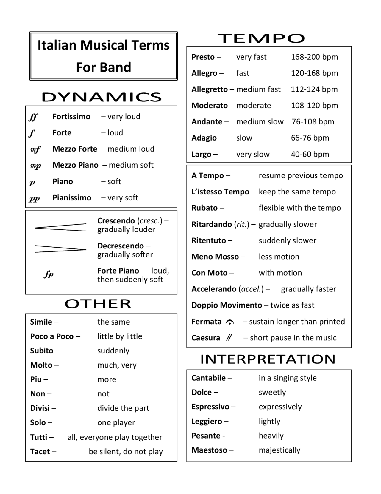 Musical Terms pdf Study Notes World Music Docsity