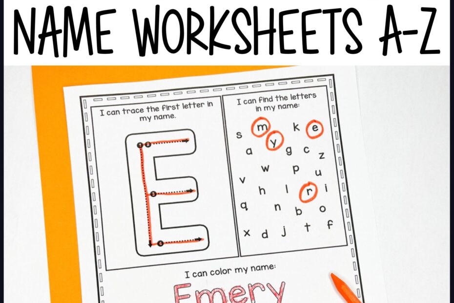 Name Practice Worksheets Editable