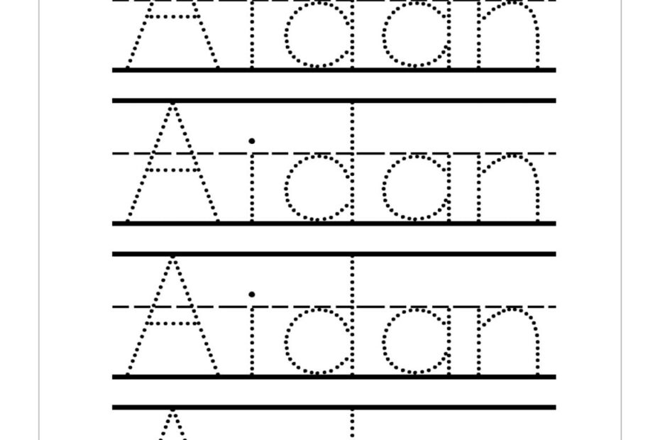 Name Trace Worksheet DIGITAL FILE Printable For Pre Schoolers