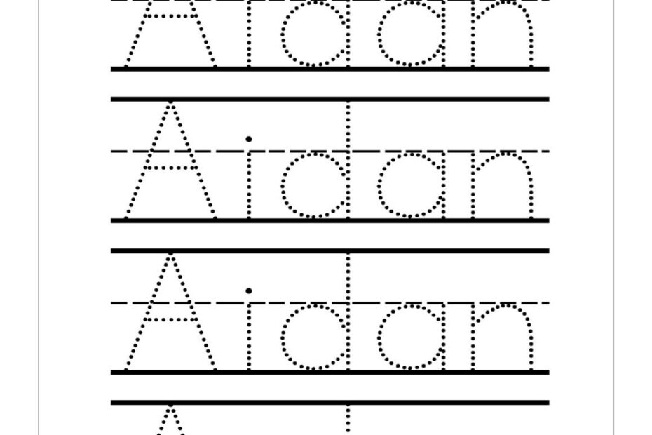 Name Trace Worksheet DIGITAL FILE Printable For Pre Schoolers kindergarteners Etsy