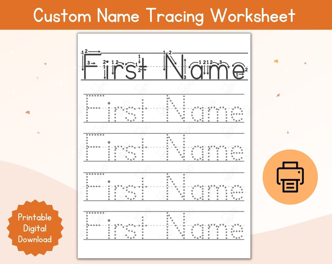 free customized name tracing worksheets