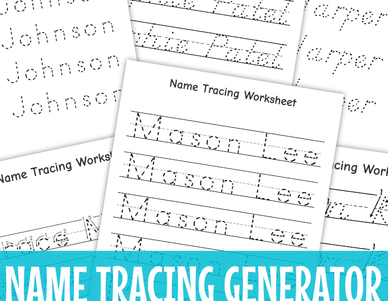 Name Tracing Generator Make Free Name Tracing Worksheets