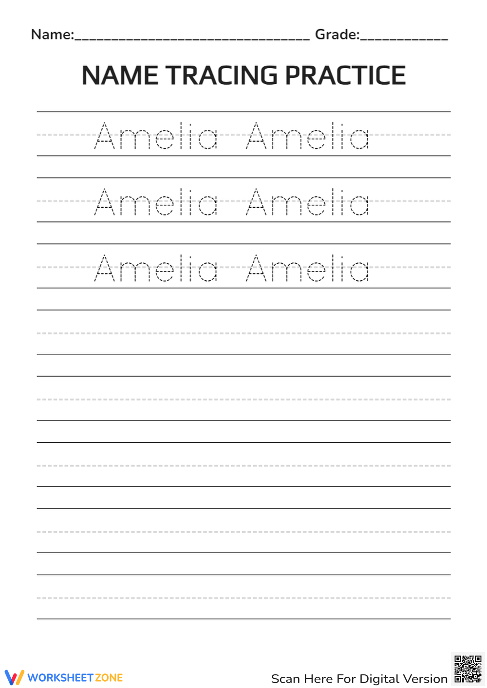 Name Tracing Worksheets U0026 Printable
