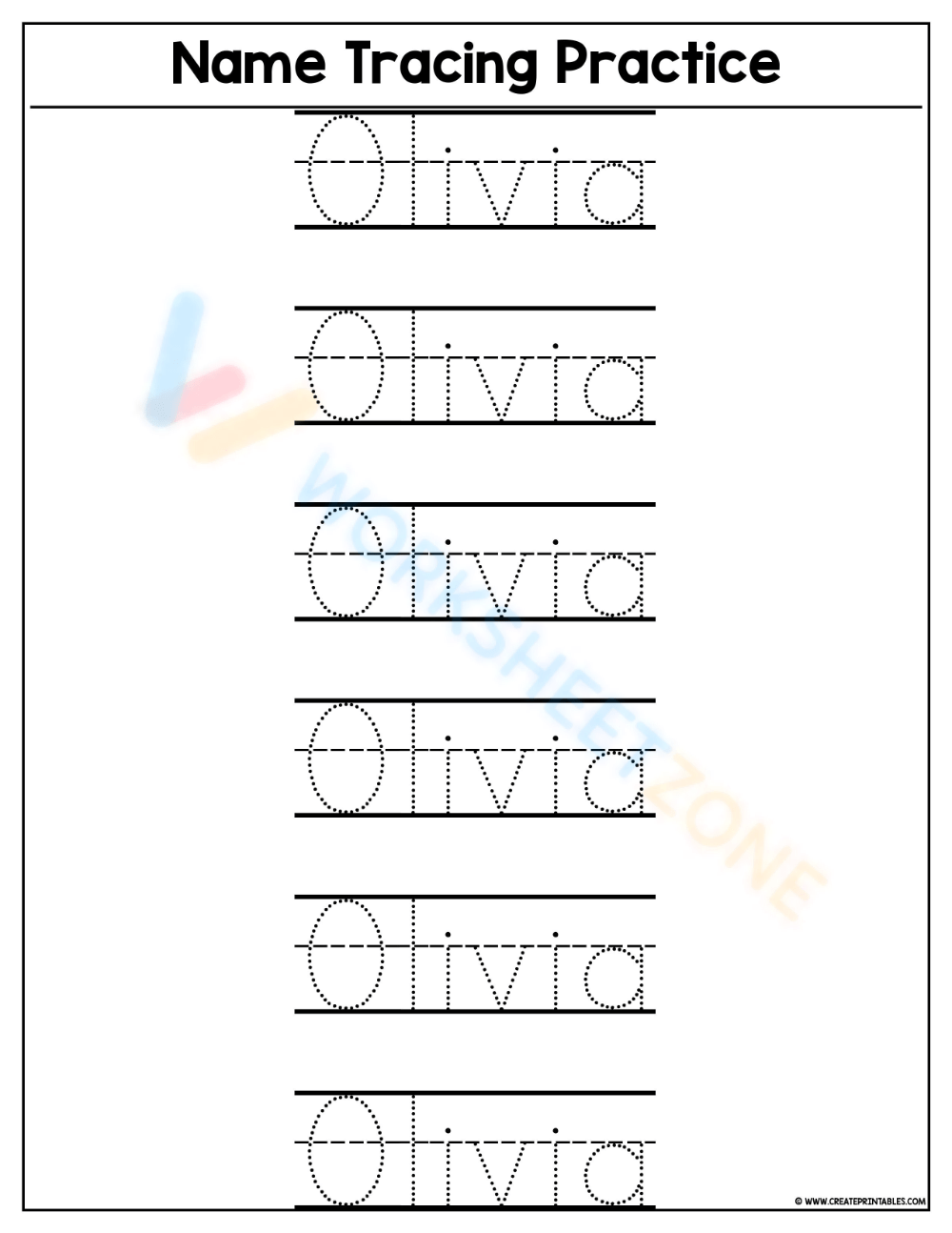 Name Tracing Worksheets U0026 Printable