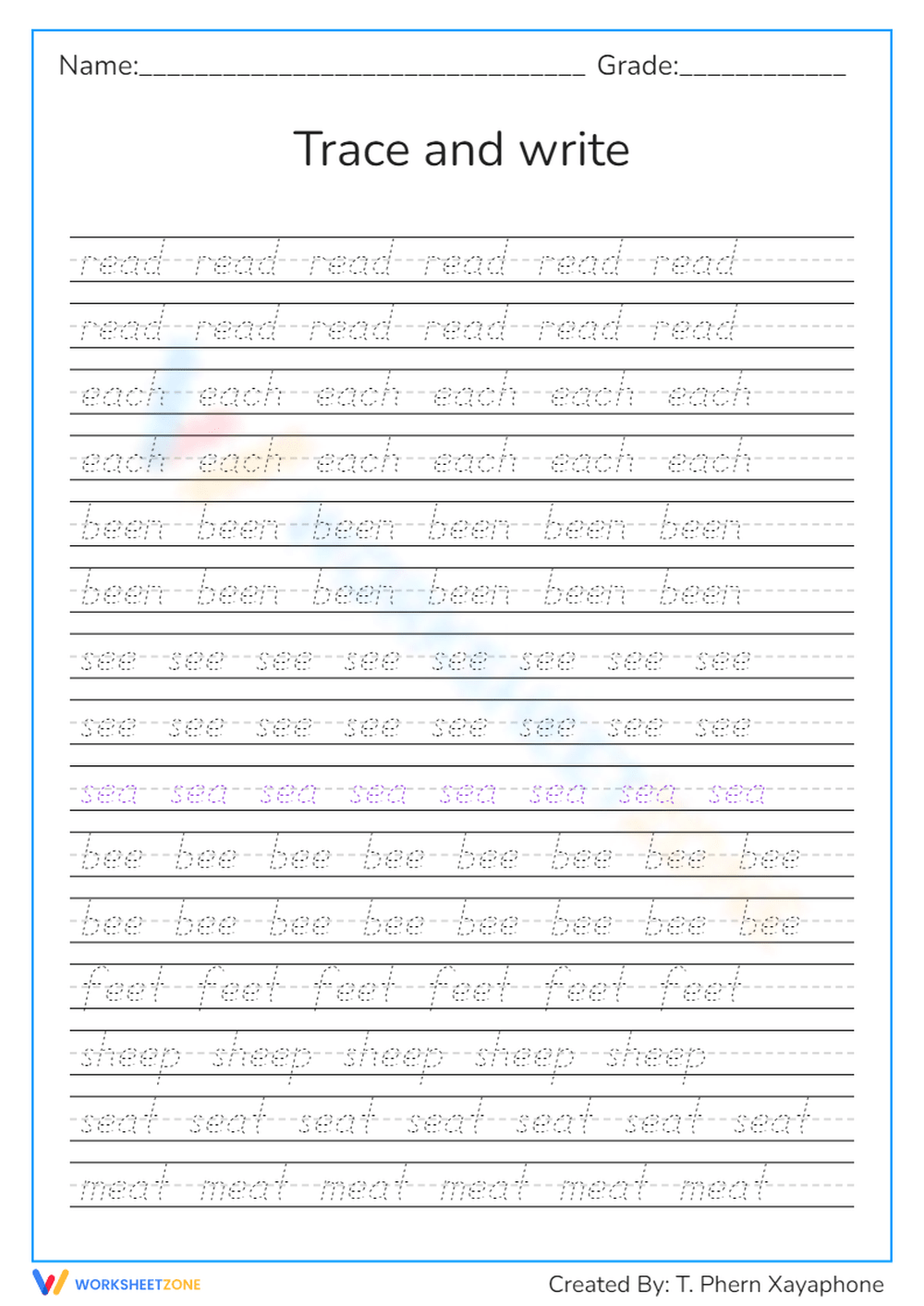 printable handwriting practice worksheets