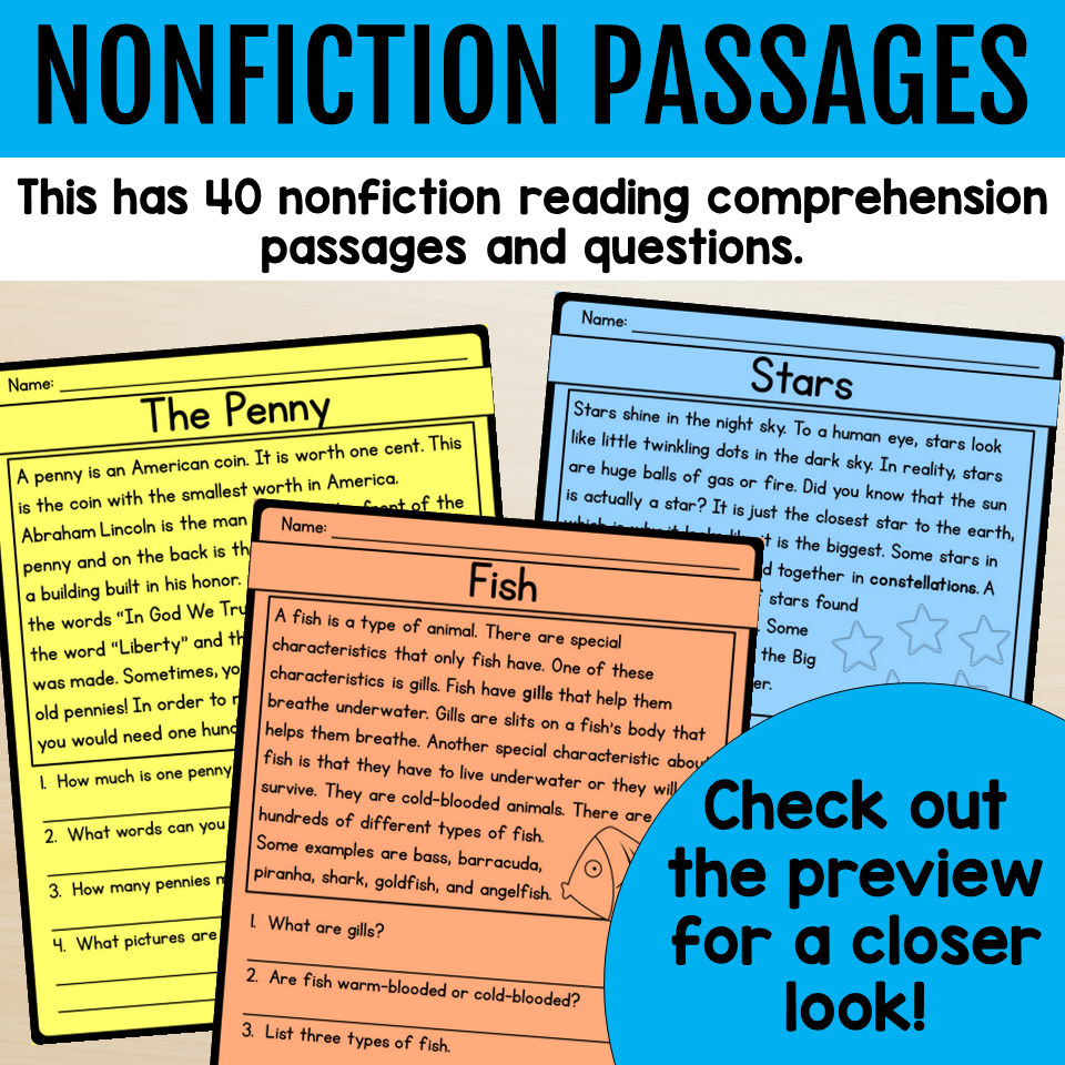 Nonfiction Reading Comprehension Passages