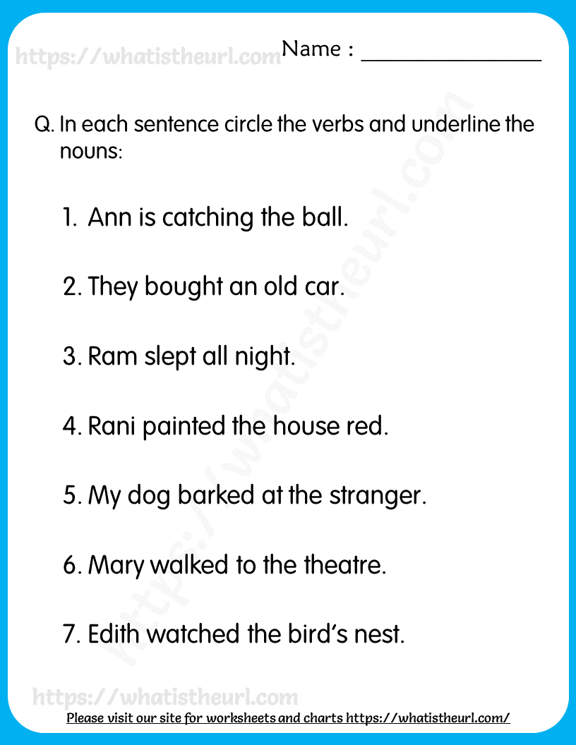 noun or verb worksheet pdf