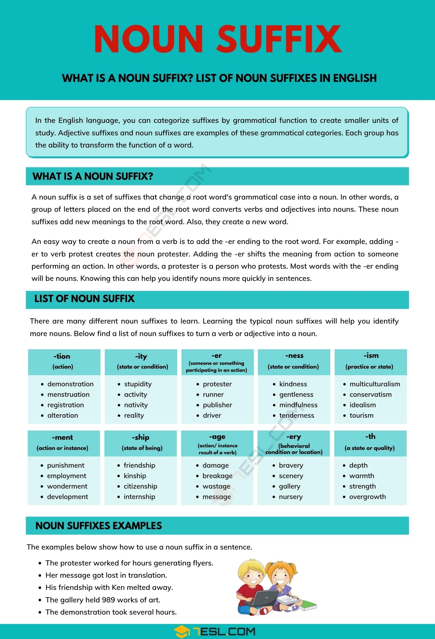 how to form verbs into nouns
