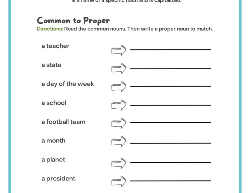 Noun Worksheets ReadingVine