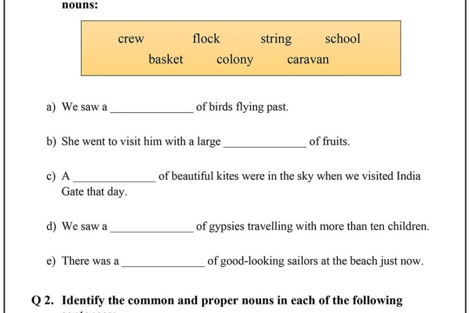 Nouns 4 Skoolon Worksheets Library