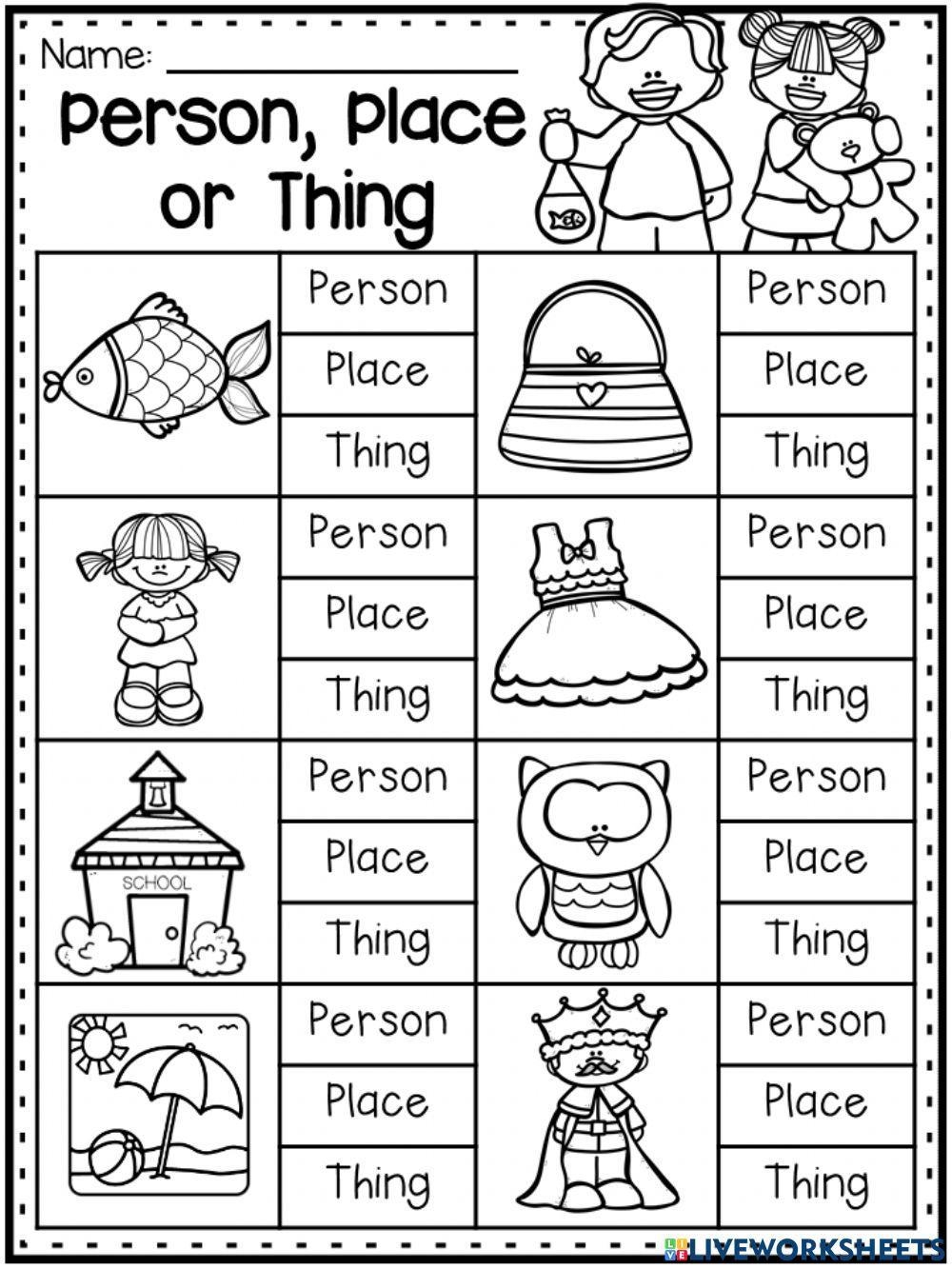 Nouns Online Exercise For Grade 1 Live Worksheets Worksheets Library