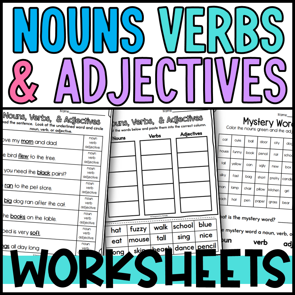 adjectives nouns verbs