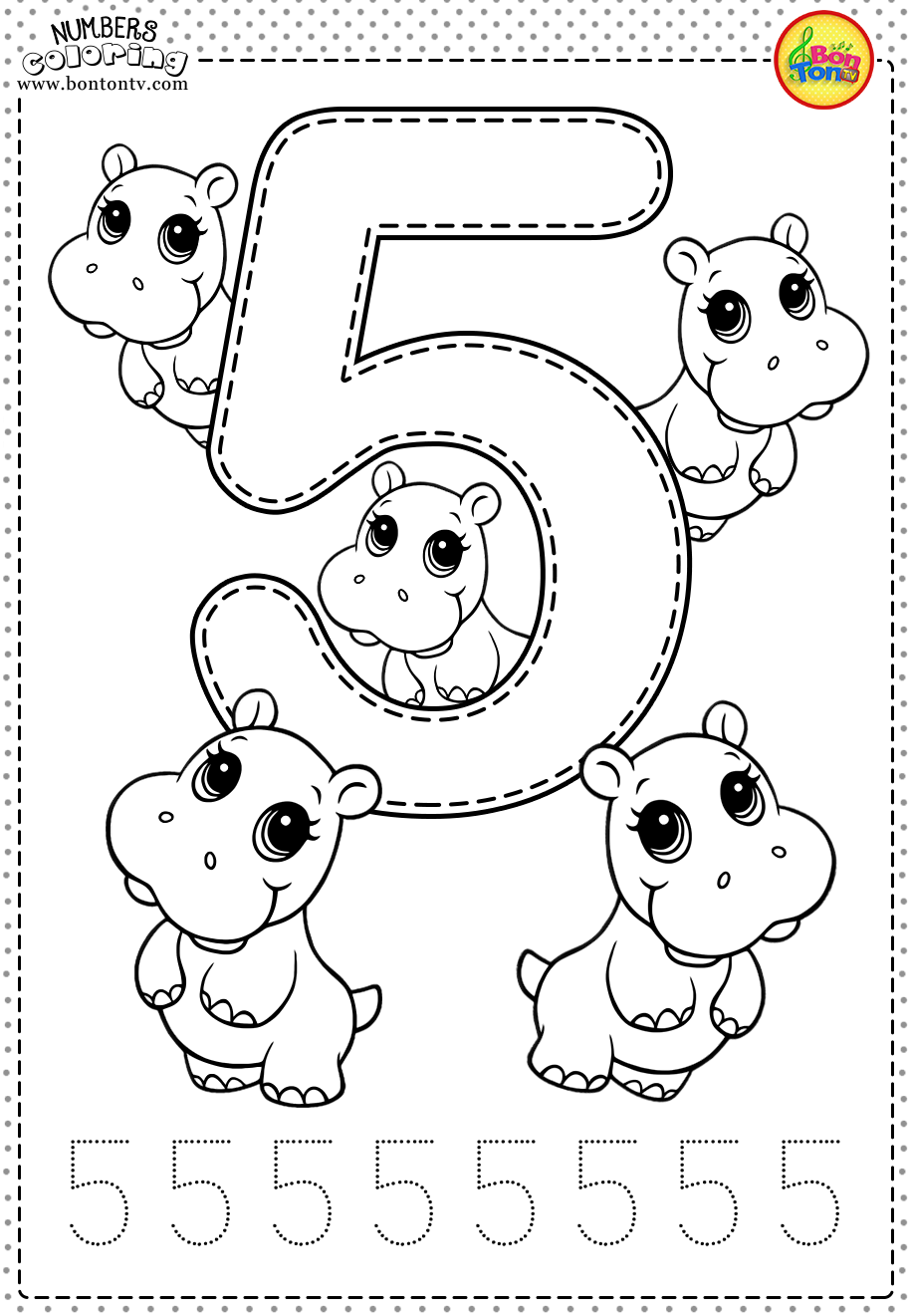 number 5 free printable worksheets