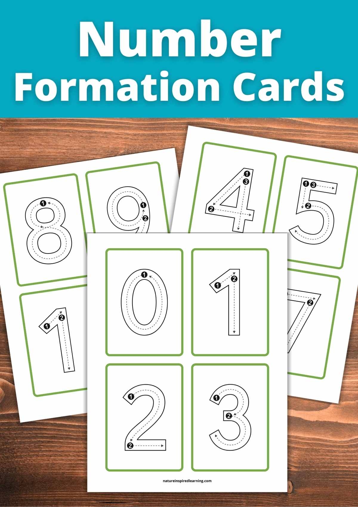Number Formation Cards Free Nature Inspired Learning