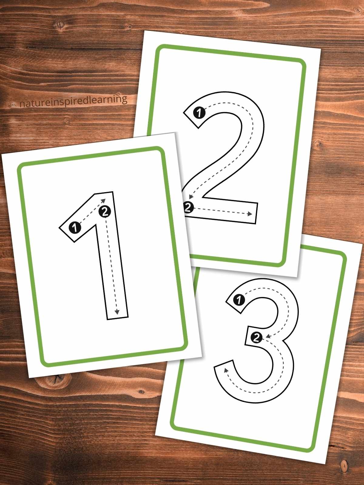 Number Formation Cards Free Nature Inspired Learning