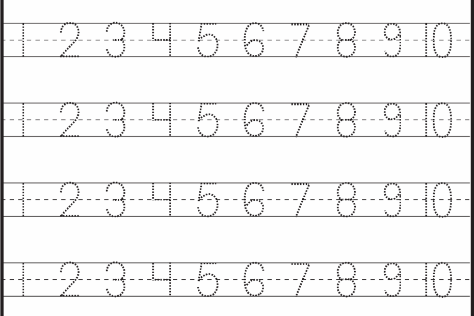 Number Tracing 1 10 Worksheet FREE Printable Worksheets Worksheets Library