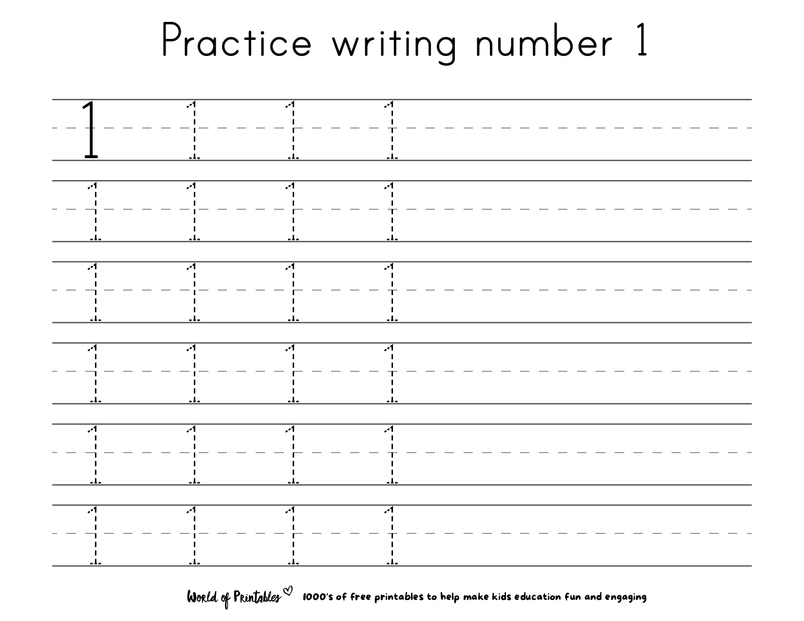 Number Tracing 1 To 10 Activities World Of Printables
