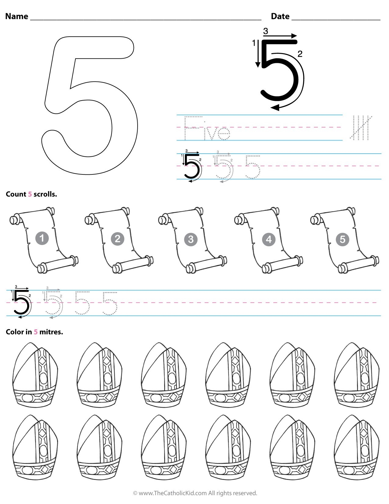Number Worksheets Download Pack